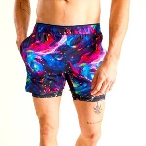 Chubbies Men's Cosmic Swirl Athletic Shorts